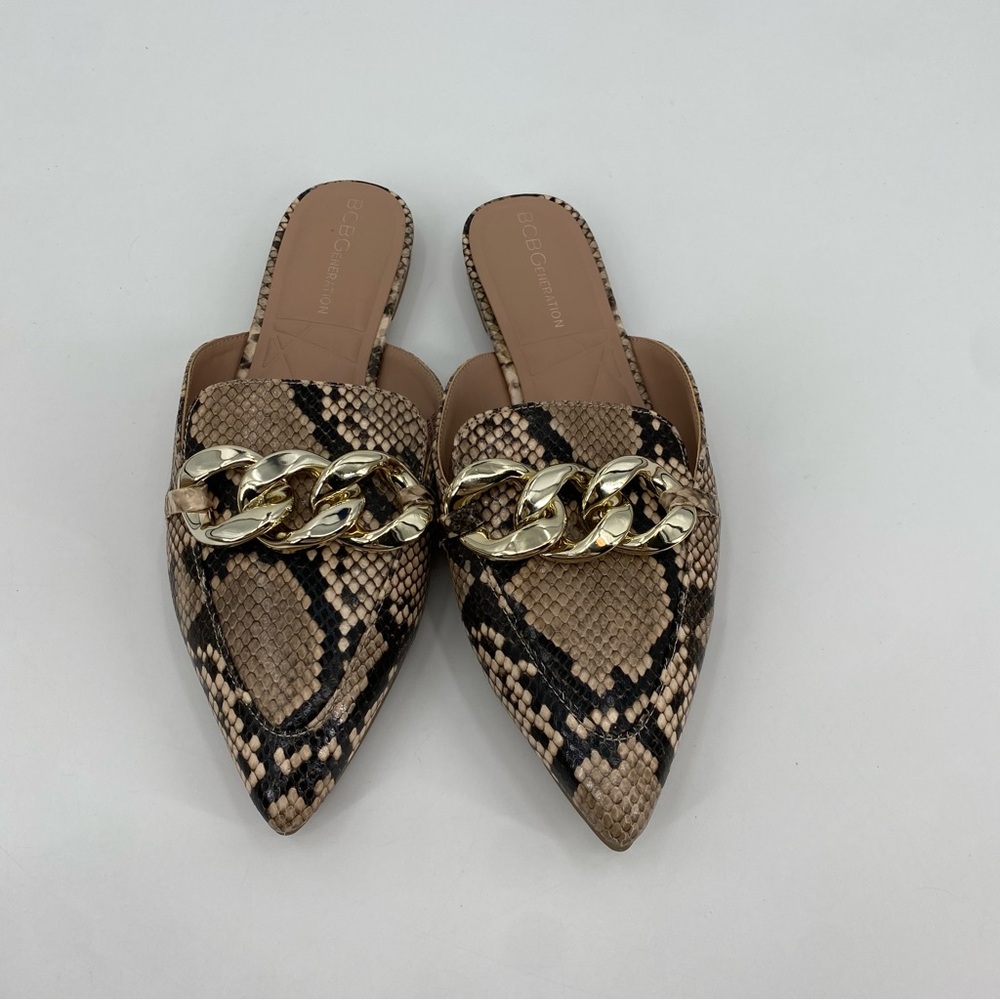 Bcbgeneration Kaylin Snakeskin Pointed Toe Mule S… - image 4